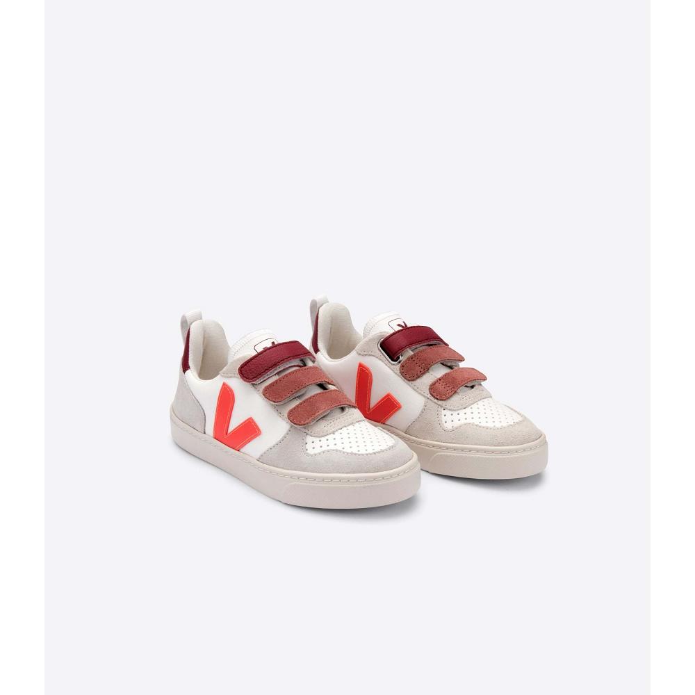 Veja V-10 X BONTON Kids' Sneakers White/Orange | CA 842EBC